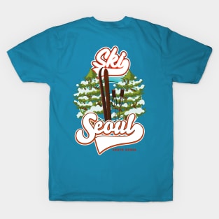 Seoul South Korea Ski logo T-Shirt